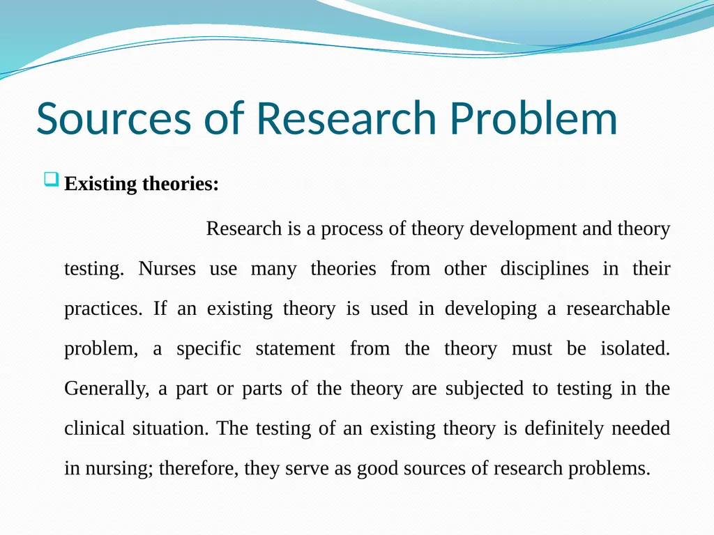 Research Problem Formulation Research Problem A - slide 18 of 27