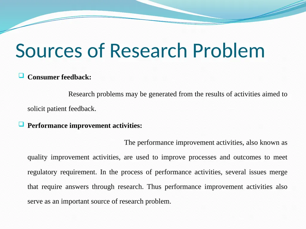 Research Problem Formulation Research Problem A - slide 19 of 27