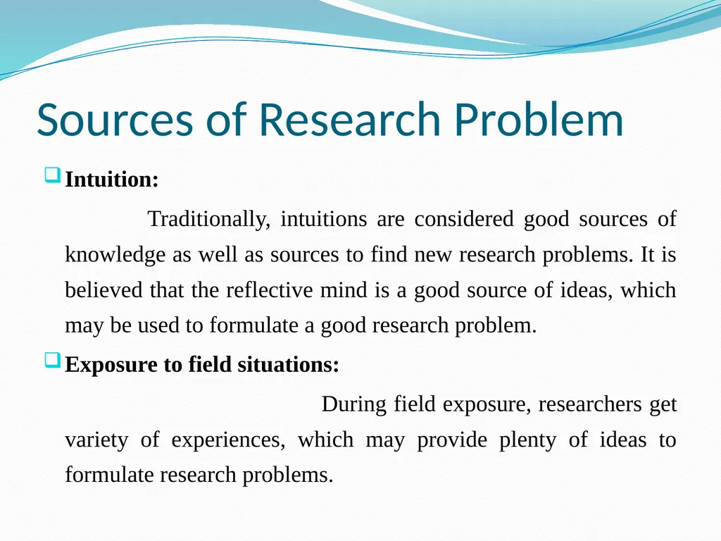 Research Problem Formulation Research Problem A - slide 21 of 27