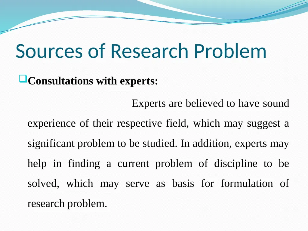 Research Problem Formulation Research Problem A - slide 22 of 27