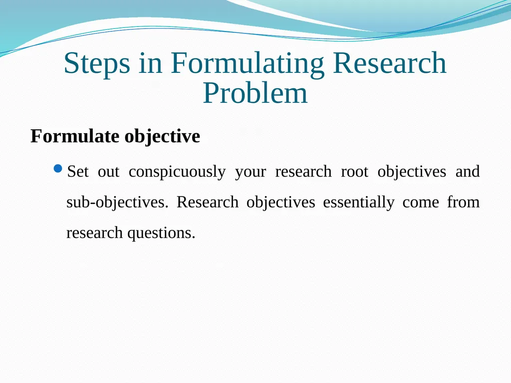 Research Problem Formulation Research Problem A - slide 11 of 27