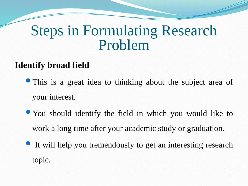 Research Problem Formulation Research Problem A - slide 7 of 27