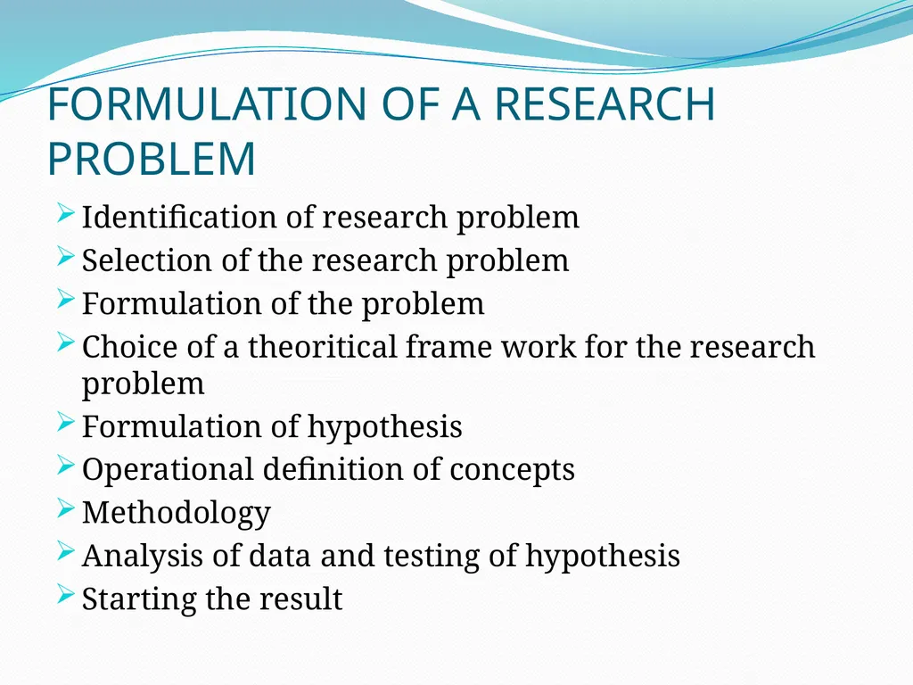 RESEARCH METHODOLOGY MEANING OF RESEARCH PROBLEM; - slide 3 of 10