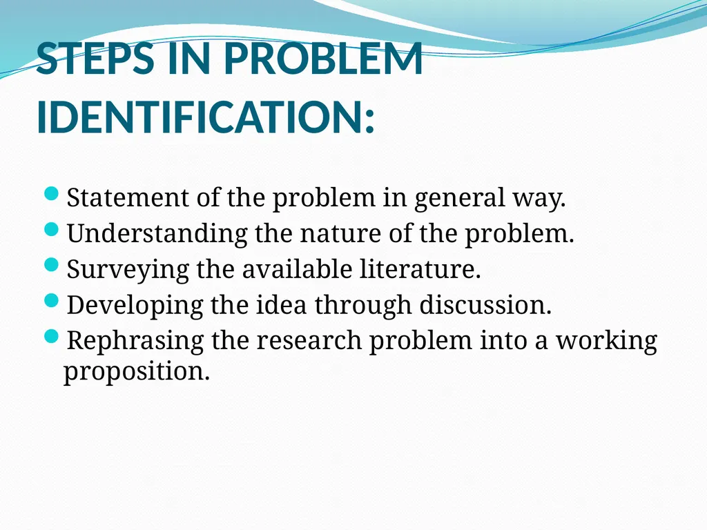 RESEARCH METHODOLOGY MEANING OF RESEARCH PROBLEM; - slide 4 of 10