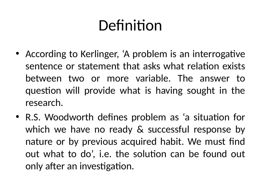 ????? Selection and Formulation of Research - slide 4 of 11