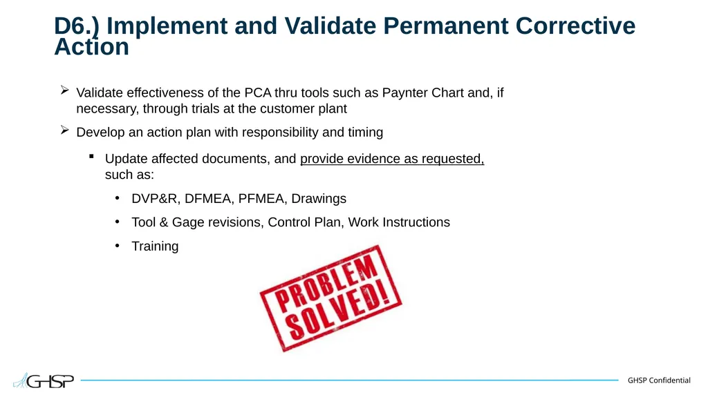 Supplier Training – PTR Problem Solving P T R - slide 43 of 46
