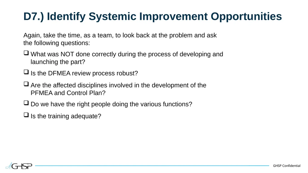Supplier Training – PTR Problem Solving P T R - slide 45 of 46