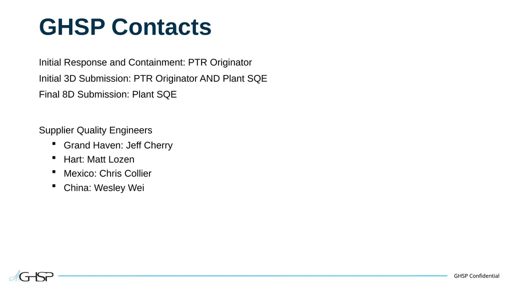 Supplier Training – PTR Problem Solving P T R - slide 21 of 46