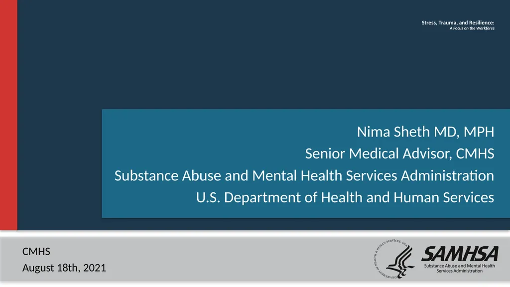 Stress, Trauma, and Resilience: A Focus on the - slide 1 of 17