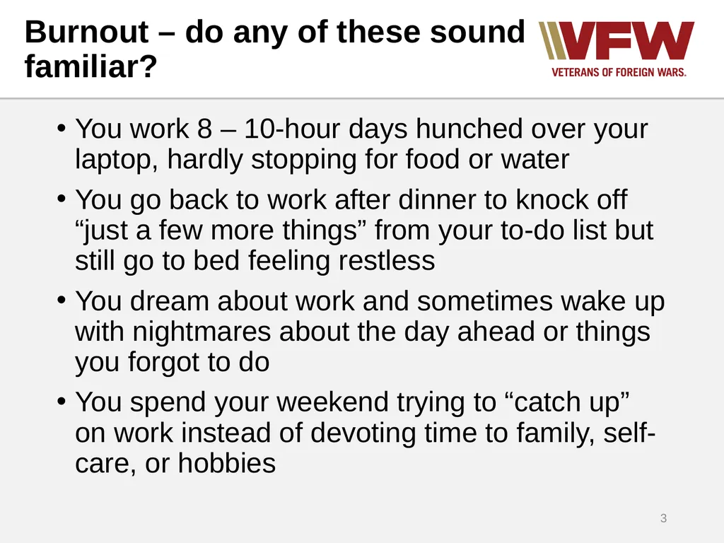 BDD Training: Burnout November 13, 2023 Sari - slide 3 of 11