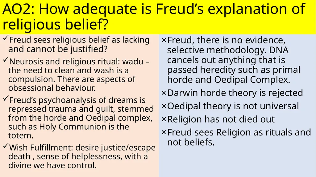 Theme 2: Challenges to religious belief D: - slide 13 of 13