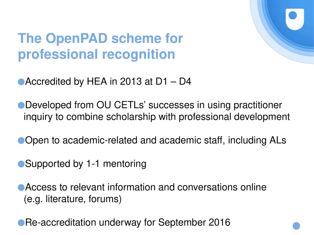 Developing scholarship through professional - slide 3 of 16