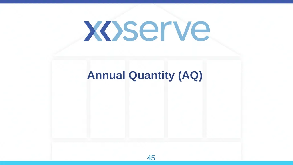 Annual Quantity (AQ) 45 How does the rolling AQ - slide 1 of 10