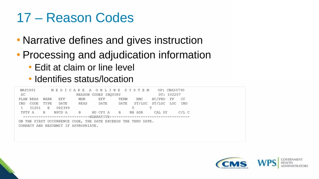 Exploring the Direct Data Entry (DDE) Inquiries - slide 24 of 31
