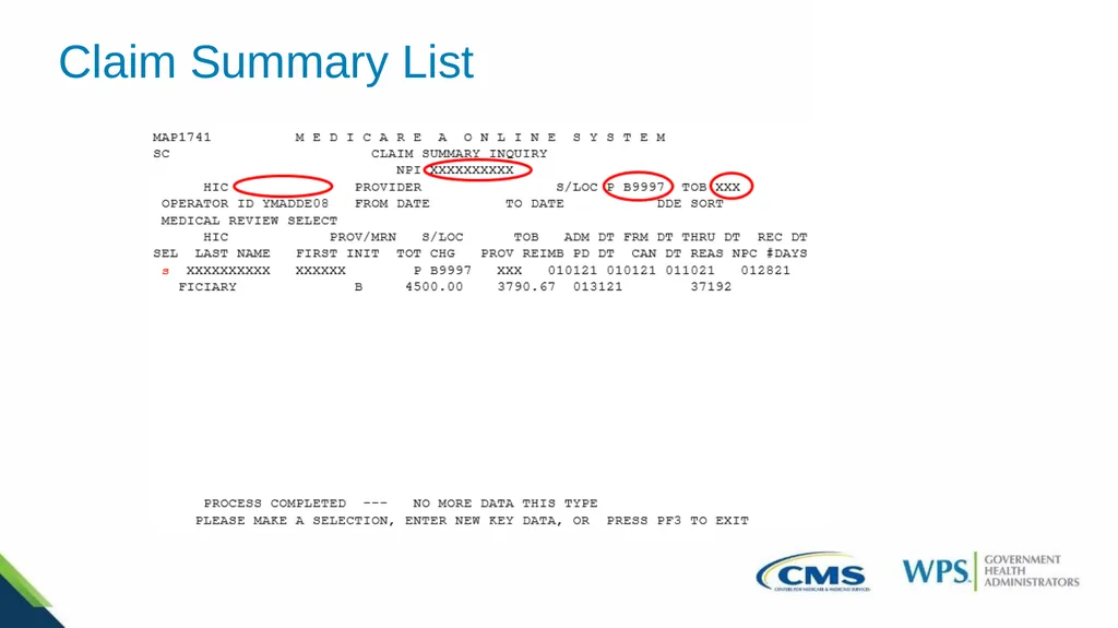 Exploring the Direct Data Entry (DDE) Inquiries - slide 11 of 31