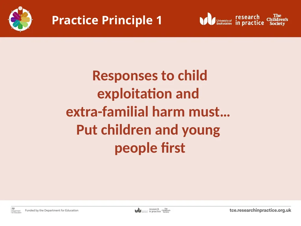 Tackling Child Exploitation: taking a principled - slide 7 of 32