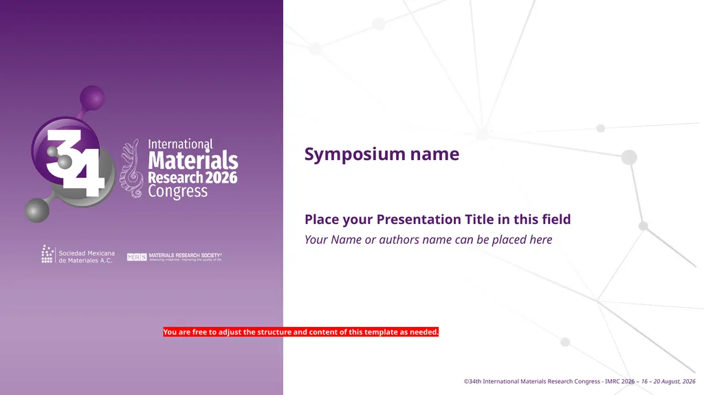 Symposium name Place your Presentation Title in - slide 1 of 10