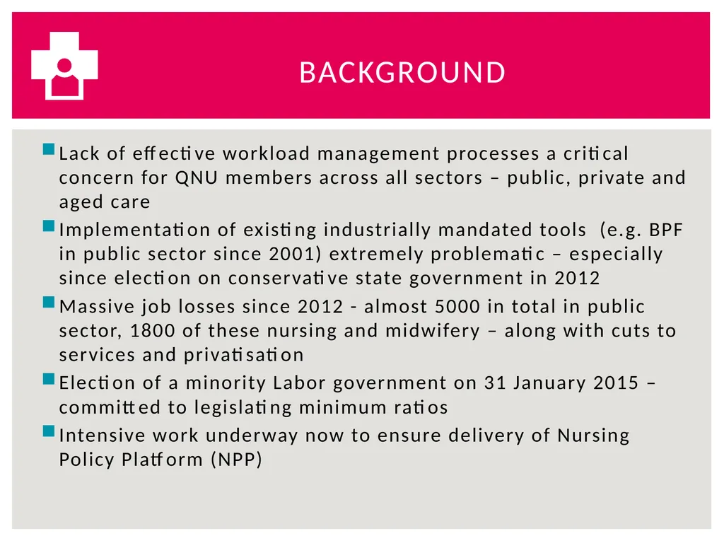 Beth Mohle Secretary Queensland Nurses’ Union PSI - slide 2 of 7