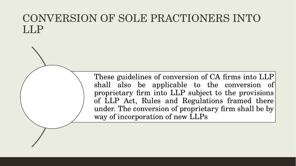 CONVERSION OF CA FIRMS INTO LLP Prepared by CA K - slide 31 of 47