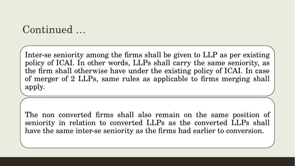 CONVERSION OF CA FIRMS INTO LLP Prepared by CA K - slide 30 of 47
