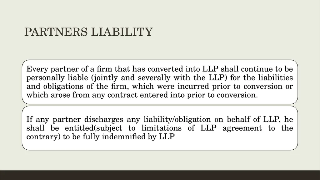 CONVERSION OF CA FIRMS INTO LLP Prepared by CA K - slide 24 of 47