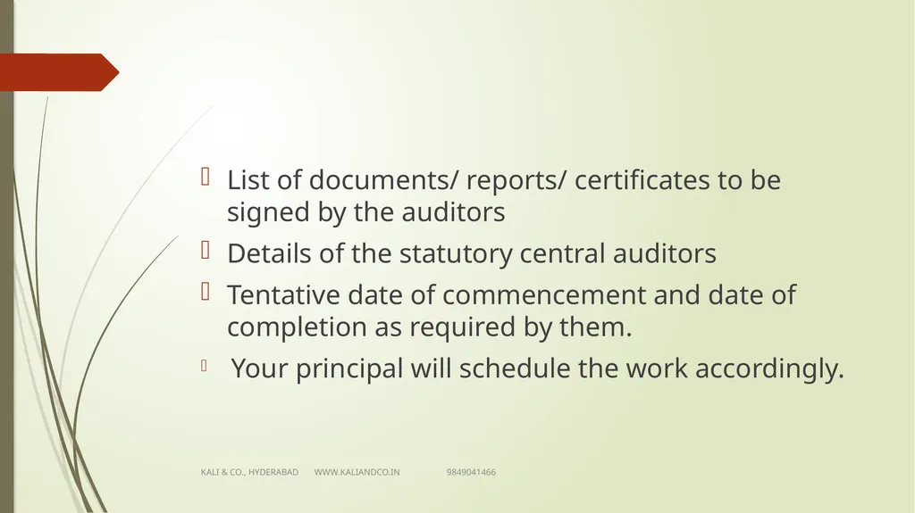 CA MV KALI PRASAD FCA Sr Partner KALI & Co., - slide 12 of 25