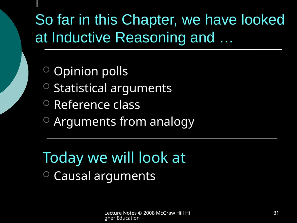 Lecture Notes © 2008 McGraw Hill Higher Education - slide 31 of 46
