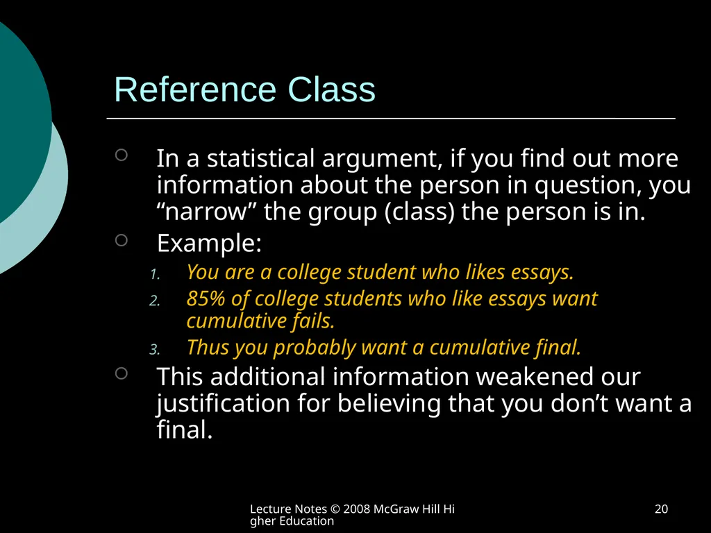 Lecture Notes © 2008 McGraw Hill Higher Education - slide 20 of 46