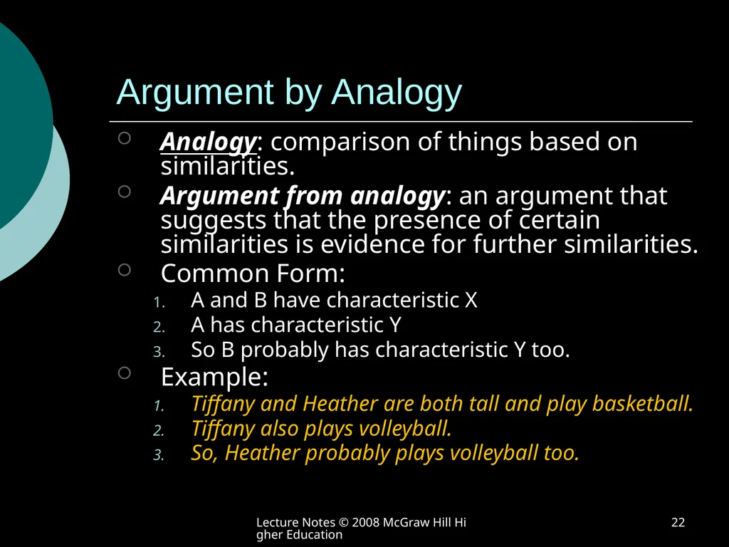 Lecture Notes © 2008 McGraw Hill Higher Education - slide 22 of 46