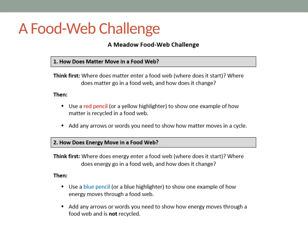 Food Webs Lesson 7a How Do Living Things Depend on - slide 6 of 8