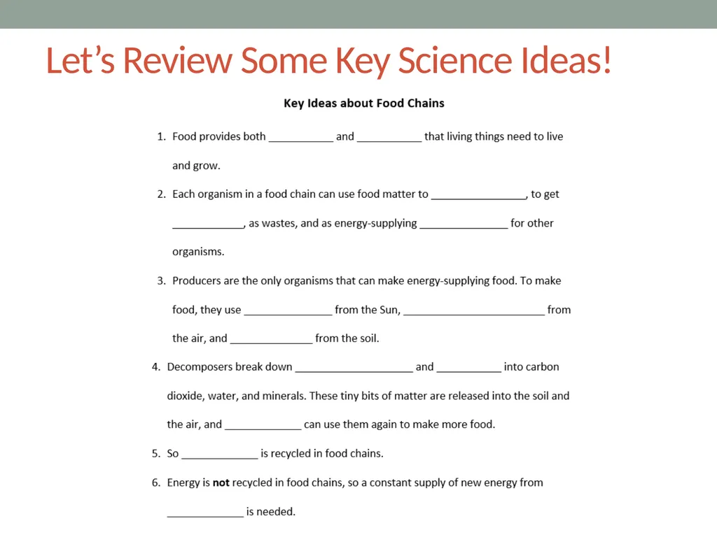 Food Webs Lesson 7a How Do Living Things Depend on - slide 3 of 8