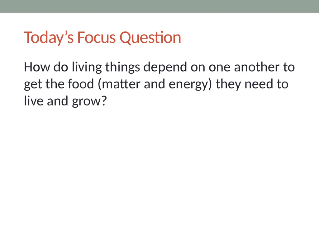 Food Webs Lesson 7a How Do Living Things Depend on - slide 2 of 8