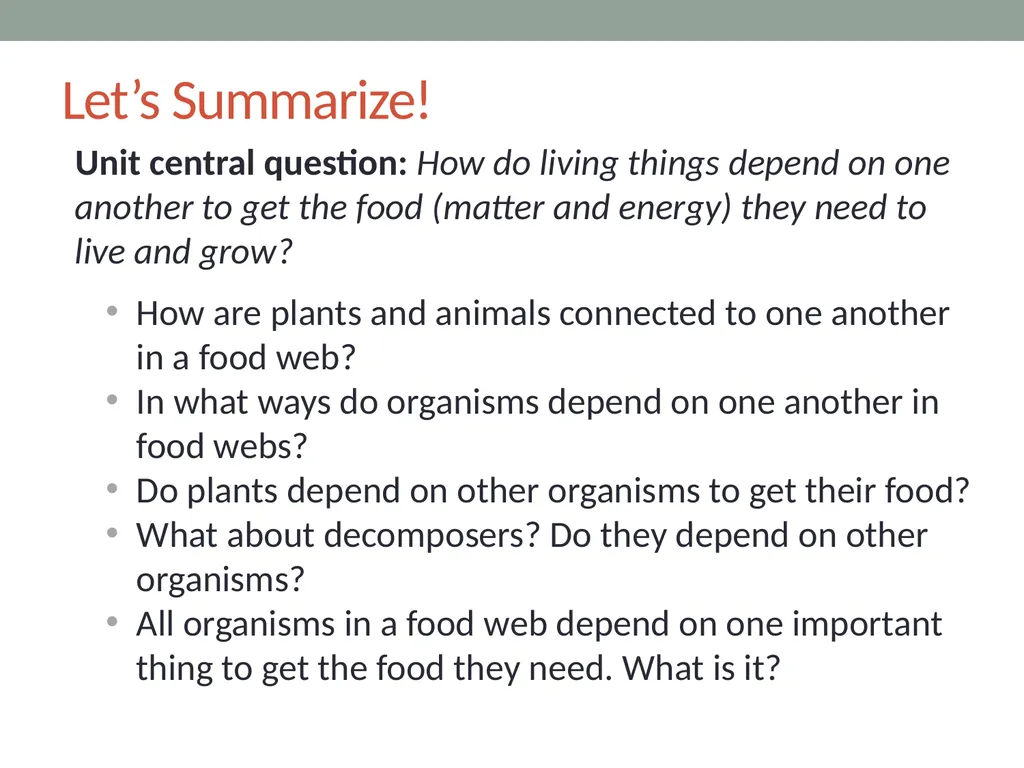 Food Webs Lesson 7a How Do Living Things Depend on - slide 7 of 8