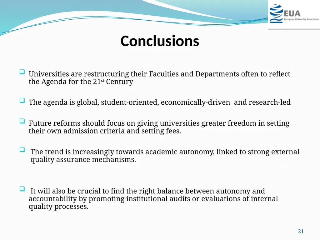 FACULTY and DEPARTMENTAL STRUCTURES: WHAT DRIVES - slide 21 of 21