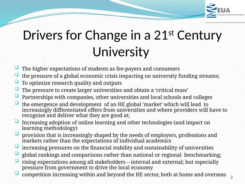 FACULTY and DEPARTMENTAL STRUCTURES: WHAT DRIVES - slide 2 of 21