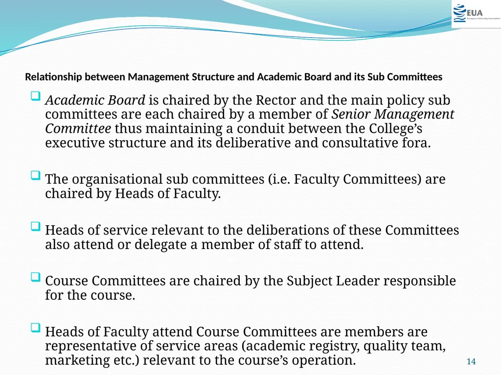 FACULTY and DEPARTMENTAL STRUCTURES: WHAT DRIVES - slide 14 of 21