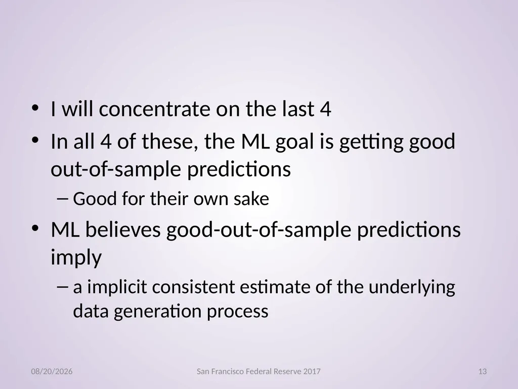 Econometrics, Machine Learning Gregory M Duncan - slide 13 of 51