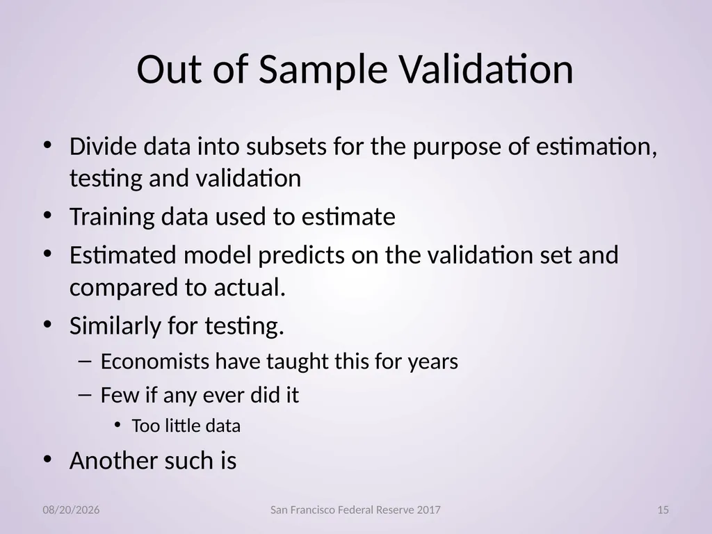 Econometrics, Machine Learning Gregory M Duncan - slide 15 of 51