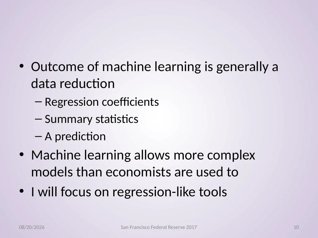 Econometrics, Machine Learning Gregory M Duncan - slide 10 of 51