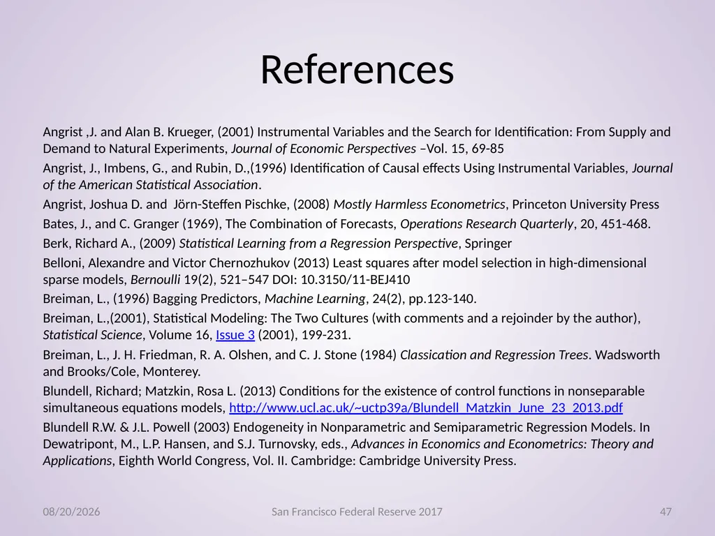 Econometrics, Machine Learning Gregory M Duncan - slide 47 of 51