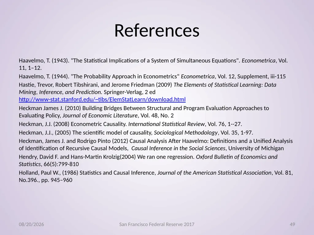 Econometrics, Machine Learning Gregory M Duncan - slide 49 of 51