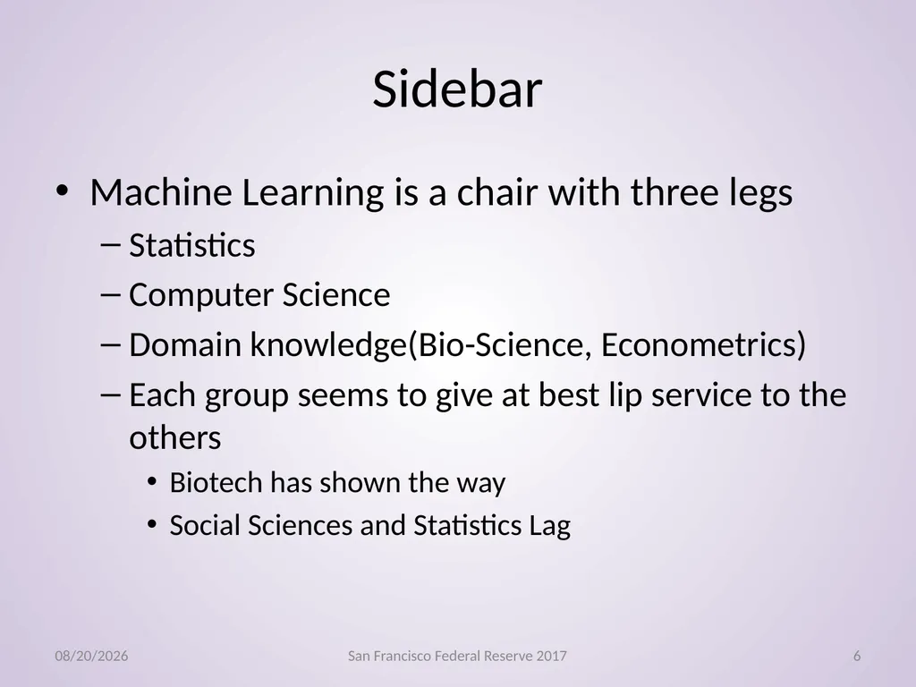 Econometrics, Machine Learning Gregory M Duncan - slide 6 of 51