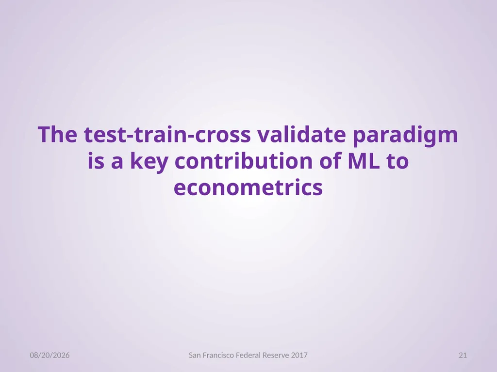 Econometrics, Machine Learning Gregory M Duncan - slide 21 of 51