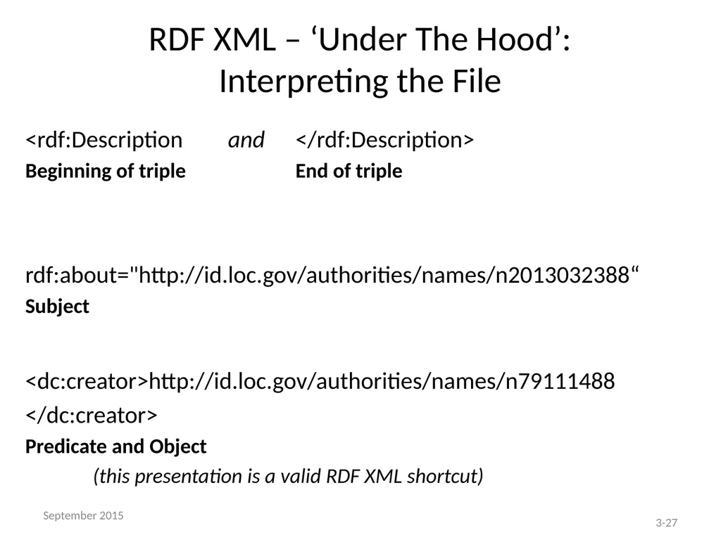 THE BIBFRAME EDITOR AND THE LC PILOT Module 3 – - slide 27 of 40
