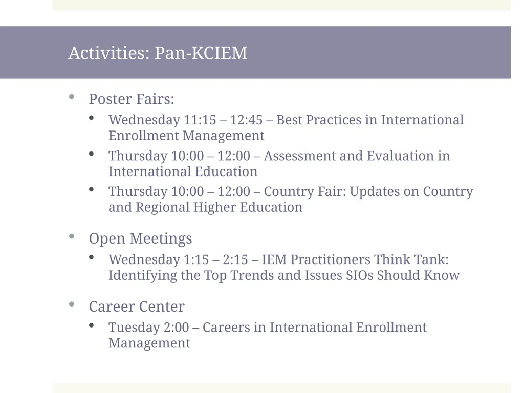 New to International Enrollment Management: - slide 6 of 28