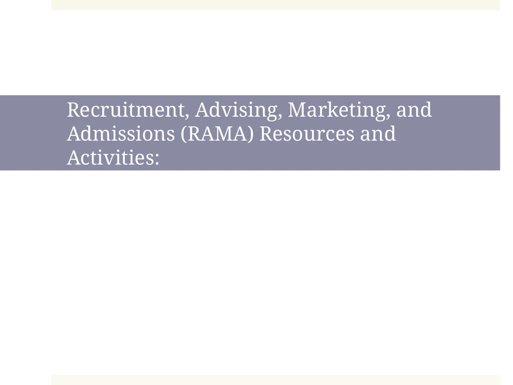 New to International Enrollment Management: - slide 10 of 28