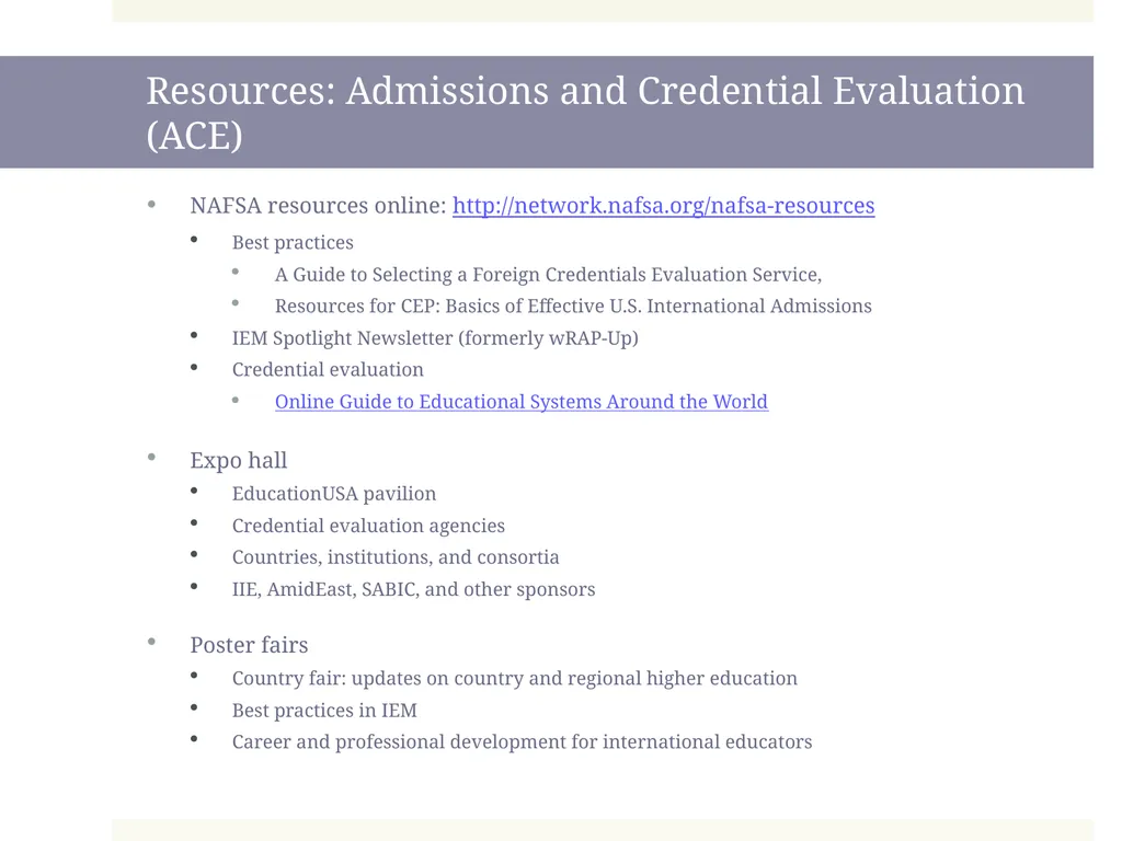 New to International Enrollment Management: - slide 15 of 28