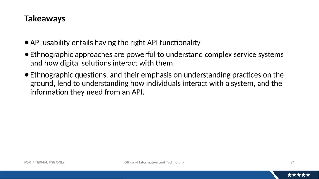 Discovery Research For APIs: Why And How Andrew - slide 34 of 36