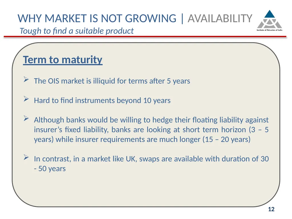 Indian Actuarial Profession Serving the Cause of - slide 12 of 21