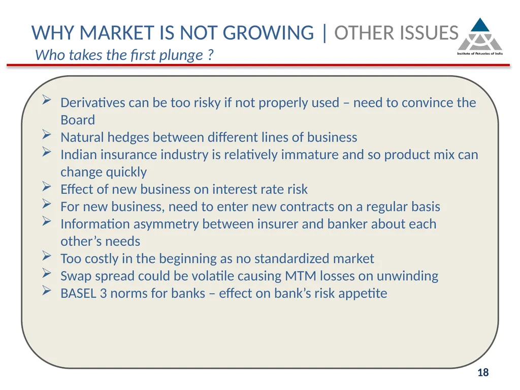 Indian Actuarial Profession Serving the Cause of - slide 18 of 21